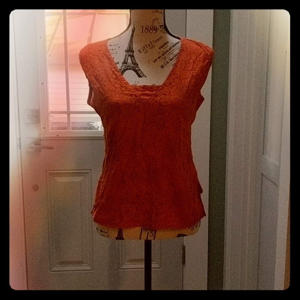 Orange hippie tank top Medium ethically sourced!!